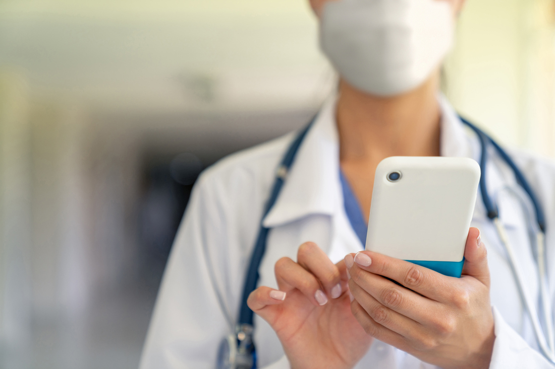 Medical provider using cell phone