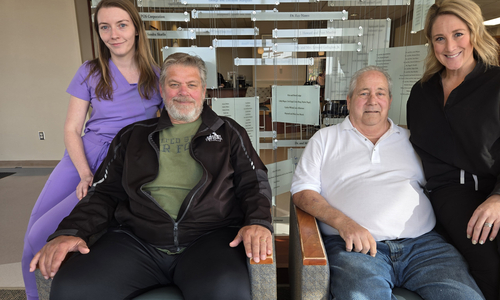 Brianna and her father, Kevin. along with Chuck and Cali 