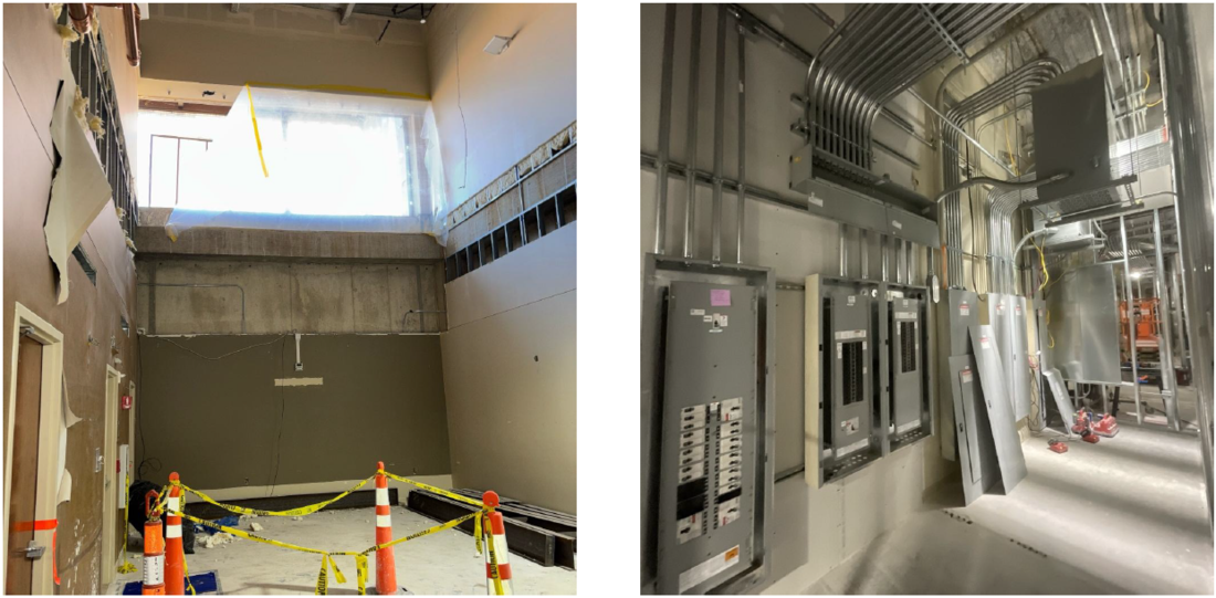 Fort Dodge surgery renovation lobby floor and electrical room progress