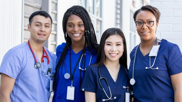 Diverse group of nurses